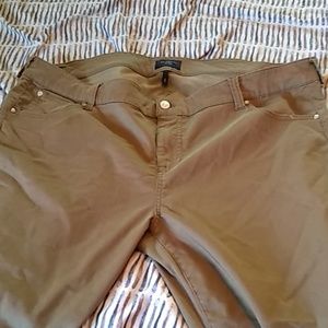 Olive green skinny pants